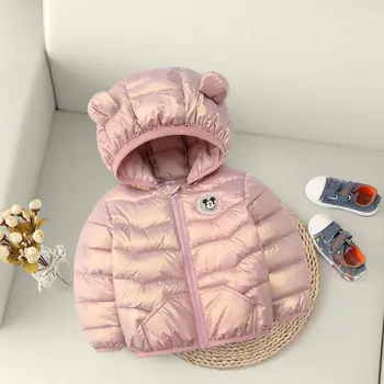 Filhos de algodão acolchoado roupas de homens e mulheres de algodão do ouvido do bebê desgaste exterior casaco acolchoado de inverno para se manter aquecido cartoon 