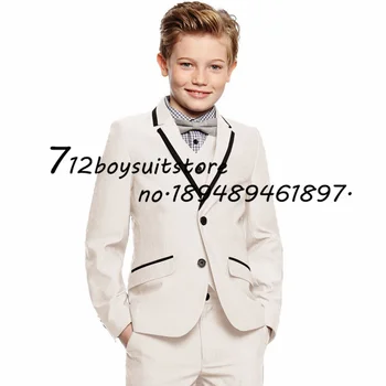 Terno para os Meninos de Casamento Smoking, Blazer Conjunto de Crianças Jaquetas Calças Veste Roupas da Moda Personalizada Roupas
