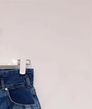 Mulheres Frisado Daisy Impressão Shorts de Cintura Alta com Zíper Verão 2021 Shorts Jeans de Senhoras