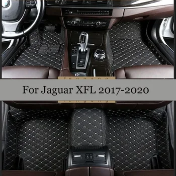 Carro Tapetes Para a Jaguar XFL 2020 2019 2017 Couro Artificial Tapetes Personalizados Auto Estilo Almofadas do Pé Acessórios do Carro do Interior