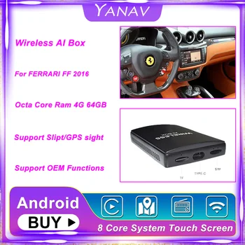 Octa Core Carplay sem Fio Ai de Caixa Dual Bluetooth do Android Para a FERRARI FF 2016 Automático auto-Rádio Multimédia Leitor de Smart Box HDMI