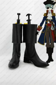 Novo Black Butler Kuroshitsuji Ciel Phantomhive Cosplay Botas De Anime Party Sapatos Versão Pirata