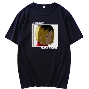 Japonês de Anime Kawaii Haikyuu de Manga Curta Kenma Kozume de Moda de T-shirt de Impressão Homens Mulheres coreano Estilo Casual Camiseta Masculina, Camiseta