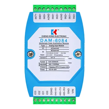 DAM-6084 4/8 canais de entrada analógica do módulo de FAZER a saída digital RS232RS485modbus comunicação PLC expansão de placa de aquisição de