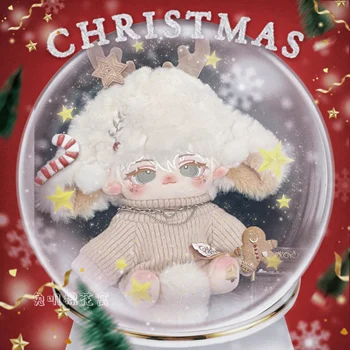 Original Kawaii Natal Veado Monstro Ouvido Cauda Nenhum Atributo Anime 20cm de Algodão de Pelúcia Boneca de Corpo Brinquedo de Pelúcia Cosplay de Presente de Natal