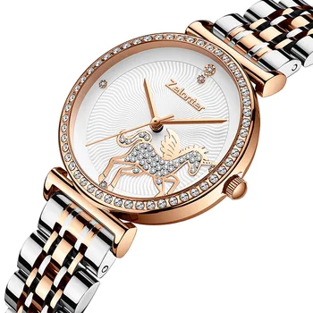 Mulheres simples do Relógio Impermeável de Aço Sólido de Diamante impermeável Impermeável Relógio de Quartzo Reloj De Mulher