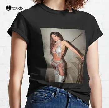 Lana Rhoades Escadas Clássica T-Shirt Camiseta Laranja Camisa Personalizada Aldult Adolescente Unissex Digital De Impressão De Camisetas Novo Popular