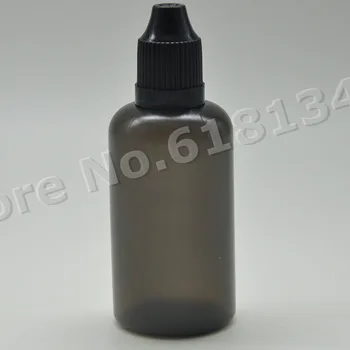 1500 pcs 50ml de plástico preto líquido frasco conta-gotas com a criança resistente tops