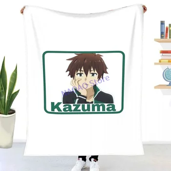 Konosuba Kazuma Jogar Cobertor De Folhas Sobre A Cama, Cobertor No Sofá Da Sala, Decoração Lattice Colchas, Capas De Sofá