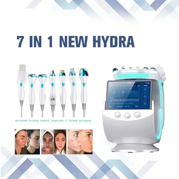 Smart Ice Blue Hydra Terapia de Equipamento de Beleza Facial Com a Pele Analisador de 7 em 1 Pele de Gerenciamento de Máquina