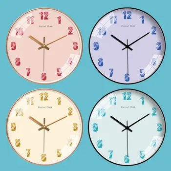 Cor Pura Clássico Criativo Nórdicos Casa Do Relógio De Moda Quarto Silencioso De Arte, Relógios De Parede 10/12 Cm
