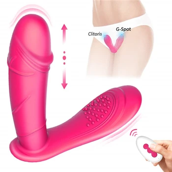Remoto Ponto G Feminino Vibrador Brinquedos Sexuais para a Mulher Poderosa Vibrador no Clitóris Vibrador Borboleta Vibração Calcinha Sex Shop Phalos