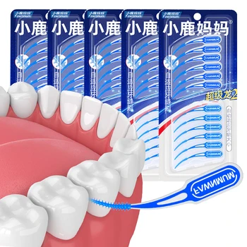 36Pcs/set Super Macio Silicone Interdental Escovas Dental, Escova de Limpeza de Palitos de Dentes Cuidados de fio Dental Oral Ferramentas