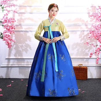 Ásia Roupas Tradicionais Hanbok Coreano Mulheres De Vestido Feminino Coreia Popular Palco De Dança, Traje Coreana Vintage Traje Cosplay Festa