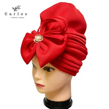Mais Recentes Elegante Turbante Chapéus Mulheres Pac Frisado Para A Índia Chapéu De Lenços De Quebra Cabeça Cabeça De Menina Acessórios De Cabelo Da Lady Ca-68