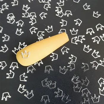 100pcs Coração Adesivos de Unha de Metal parafuso prisioneiro de amor Nailart de Rebite Encantos DIY as Unhas Acessórios para Nail Art 3D Decorações