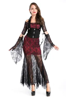 A nova rainha vampiro sexy fino traje de Halloween fase desempenho traje dominante aparência terno adequado para qualquer figura