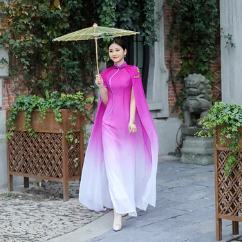 Mulheres Estilo Chinês Novo Colarinho De Mandarim Qipao De Casamento Vestido De Noite Da Festa De Moda Bodycon Show No Palco Cheongsam Novidade