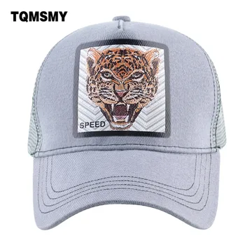 TQMSMY Homens e Mulheres Animal Leopard Bonés de Beisebol dos desenhos animados Trucker Hat man Bonés Trucker Hat Malha Snapback Chapéus TMDH104