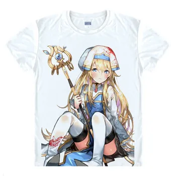 Goblin Slayer T-Shirt Goburin Sureiya Sacerdotisa Onna Shinkan Casual Camiseta Premium T-Shirt Impresso Camisas De Manga Curta