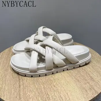Preto Retro Verão Plataforma Sandálias Coreano Peep Toe Oco Comfor Romano Sapatos 2022 Moda Ao Ar Livre Antiderrapante Casuais Sapatos De Praia