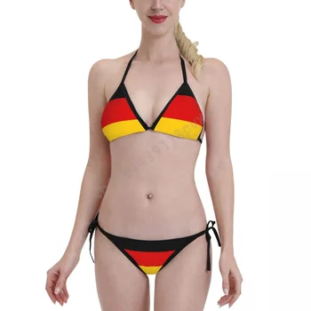 Alemanha Bandeira Bikini Swimwear Mujer Mulheres Meninas Sexy Maiô de Banho Micro Biquini maiô de Verão