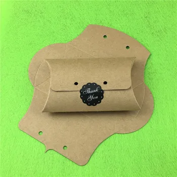 Almofada especial Caixa de Papel Com Adesivos Grátis+Seqüências de Brown em Branco para a Jóia estojos 100Pcs/Muito Pequeno Pacote de Presente Caixas de