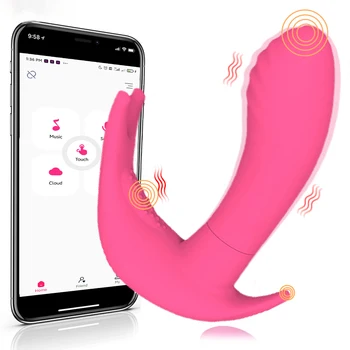 Vibrador de Silicone APP de Controle Remoto sem Fio Ovo Vibratório G-Spot Massagem Wearable vibrador Jogos de Adultos Brinquedos Sexuais para as Mulheres