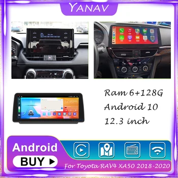 2 Din Android Rádio do Carro, Construído em carplay Para Toyota RAV4 XA50 2018-2020 Auto Estéreo Multimídia de Vídeo, Navegação GPS, MP3 Player