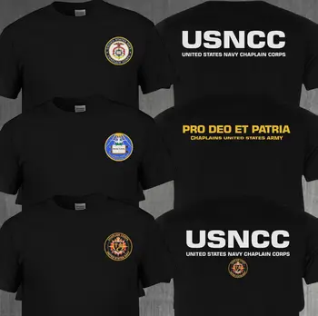 Moda verão Exército dos EUA Capelão do Corpo de T-Shirt da Marinha Capelão T-Shirt dos Homens do Algodão de Manga Curta, Camisetas, Tops Harajuku