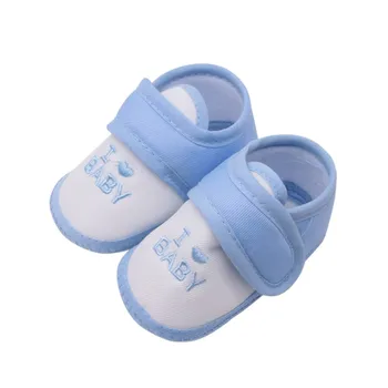Bobora Bebê de Algodão antiderrapante Criança Bebê Sapatos em forma de Coração de Design de Sapatos Adequados Para o Bebê Ajustável Sapatos