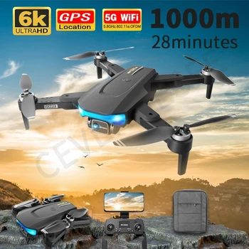2021 NOVO LS38 Drone 6K Profesional HD pix Mini Câmera sem Escovas Motor FPV 5G WIFI GPS RC Quadcopter Helicópteros Para o Menino Brinquedos
