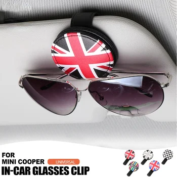 Para O Mini Cooper Viseira Carro De Óculos Caso, A Caixa De Óculos De Sol Titular Fixador De Armazenamento Portátil Clipe De Veículo Auto R56 F55 F56 Acessórios