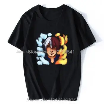 Os homens t-shirt Todoroki Shoto Tshirt Mulheres T-Shirt dos Homens do Algodão Tees Tops Hip Hop Harajuku Streetwear Oversize