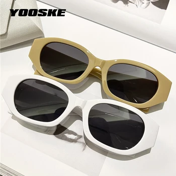 YOOSKE Moda Pequena Praça Óculos de sol das Mulheres do Vintage ao ar Livre Tons de Óculos de Sol para Senhoras Tendência de cor Óculos Homens UV400