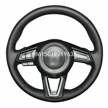 personalizado cobertura de volante Superior de Couro de Mão-ponto no Envoltório de Cobertura Para Mazda CX-5 CX-9 Axela