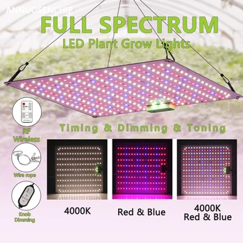 LED Quantum Conselho Cresce a Luz 60W 120W de Temporização Regulável Cor Tonificação da Tensão AC85-265 Três Modos de Iluminação com Controlo Remoto RF