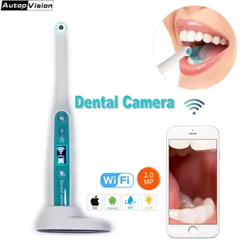 De Vídeo HD sem Fio wi-Fi Dentes de Inspeção endoscópio Oral Dental Endoscópio 8 ajustável led luzes, Câmera intra-oral Para o ios android