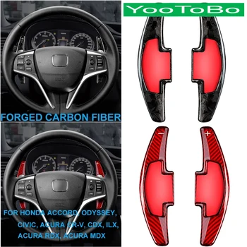 Carro Forjado em Fibra de Carbono, Volante de Remo Shifter Extensão Para o Honda Accord CR-V e Civic Odyssey Acura CR-V CDX ILX RDX MDX
