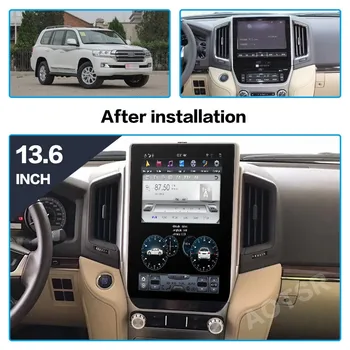 AOTSR Tesla Rádio do Carro Para Toyota Land Cruiser 200 Android 9 Multimídia, Tela de Toque LC200 2016 - 2019 GPS de Navegação PX6 Player