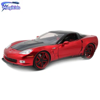 1:18 2009 Chevrolet Corvette ZR1 Simulação de Alta Fundido de Liga de Metal Modelo do Carro: Chevrolet Brinquedos para Crianças de Presente Coleção