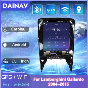 6+128GB de Tesla do Carro da Tela de DVD Multimídia Player Para o Lamborghini Gallardo Android Rádio de Navegação GPS Estéreo Chefe da Unidade de Carplay