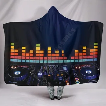 DJ Equalizar Impressos em 3D Wearable Cobertor Adultos Para as Crianças Vários Tipos de Capuz Cobertor cobertor de Lã