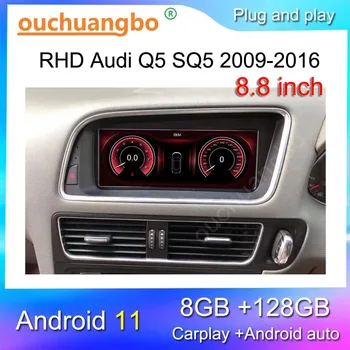 Ouchuangbo multimídia auto rádio 8,8 polegadas RHD Audi Q5 SQ5 concerto 2009-2016 Android 11 de navegação gps stereo media MMI 3G