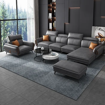 Nordic de Luxo, Tecnologia Pano Sofá da Sala de estar Moderna, Simples, Pequena Sala de estar Combinação É Adequado para Três Pessoas