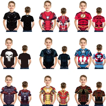 Novo super-Herói homem-Aranha Cosplay de Impressão 3d Camisa de T de Crianças Menino Engraçado Tops 23 de Estilo