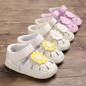 Bebê Recém-Nascido Sandálias De Meninas Floral Sapatos De Bebê Antiderrapante Sola Macia Casual Criança Primeiro Caminhantes 0-18 Meses