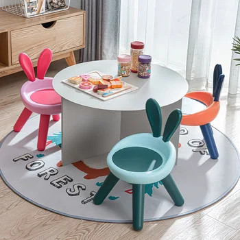Novo Bebê para Crianças de Jantar, Cadeira de Bebé Sofá Cadeira Domésticos de Plástico Cartoon Encosto da Cadeira, com Som, Cadeira de Não-deslizamento de Bancada
