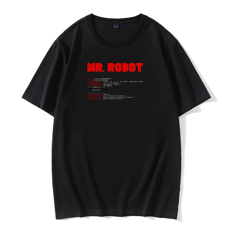 Legal Mr Robot Tops, T-Shirt De Programação Programador Tees Desenvolvedor De Código Camisetas Homens Da Tripulação Pescoço Algodão Fitness Tamanho Grande Tees