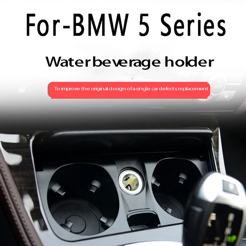 Carro da Frente do Console Central Copo de Água conjunto do Suporte da Titular da Bebida Para o BMW Série 5 F10 F11 F10 LCI F11 LCI 2014-2017